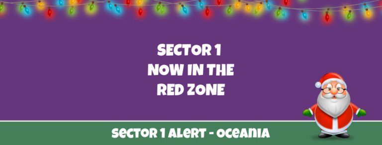 We are in the Red Zone Sector 1!!!!